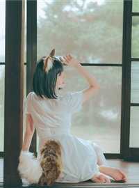 ElyEE Vol.117 2023 July B-Dongitsune~White dress fox girl in white dress(43)
